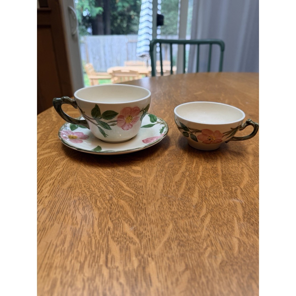 Vintage Franciscan Desert Rose Jumbo Oversize Tea Cup & Saucer MINT